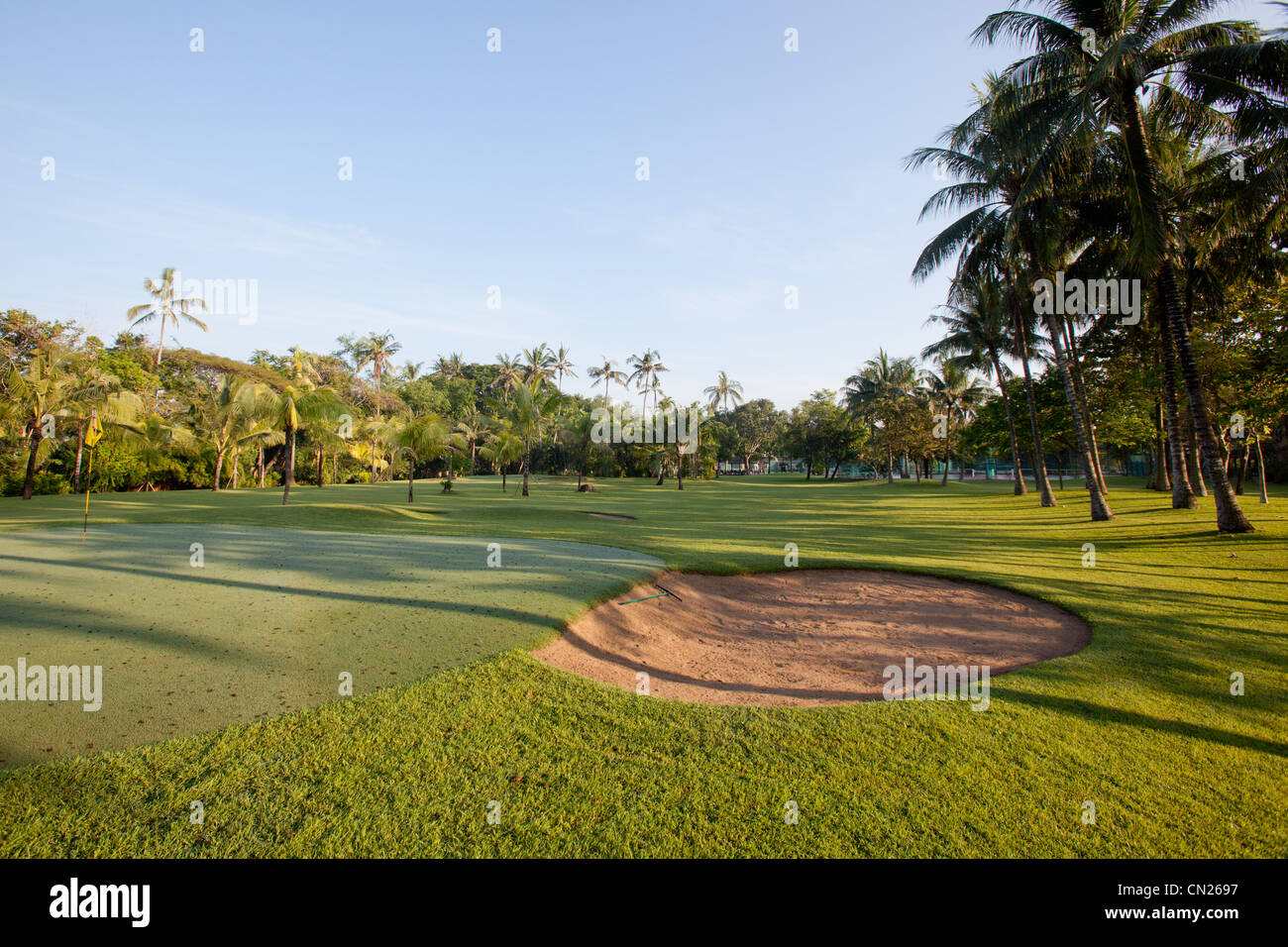 Golfplatz Bali Indonesien Stockfoto