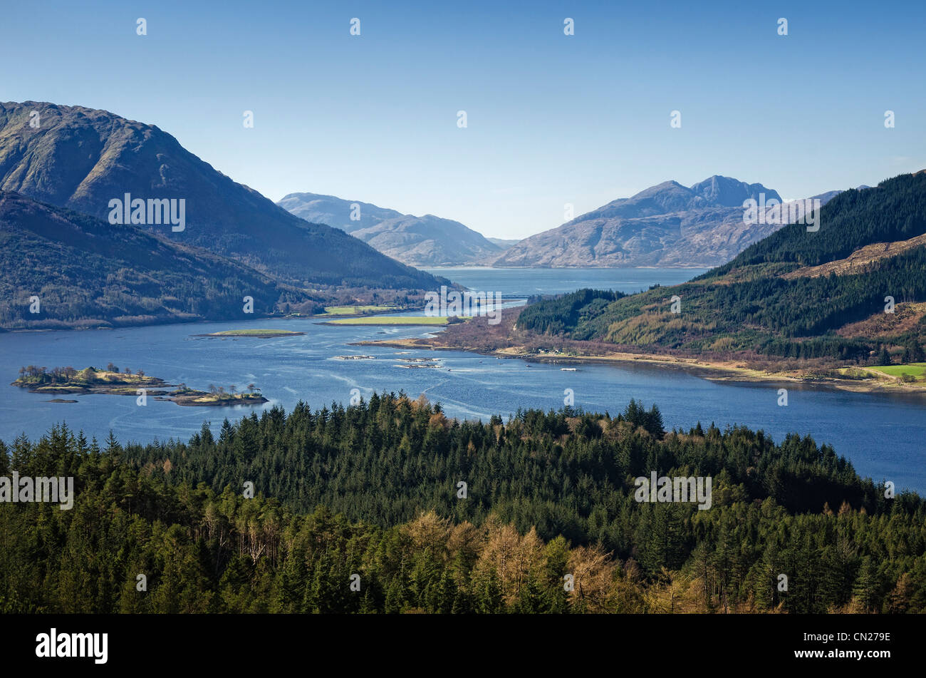 Loch Leven von Sgorr Na Ciche, Pap Glen Coe Stockfoto