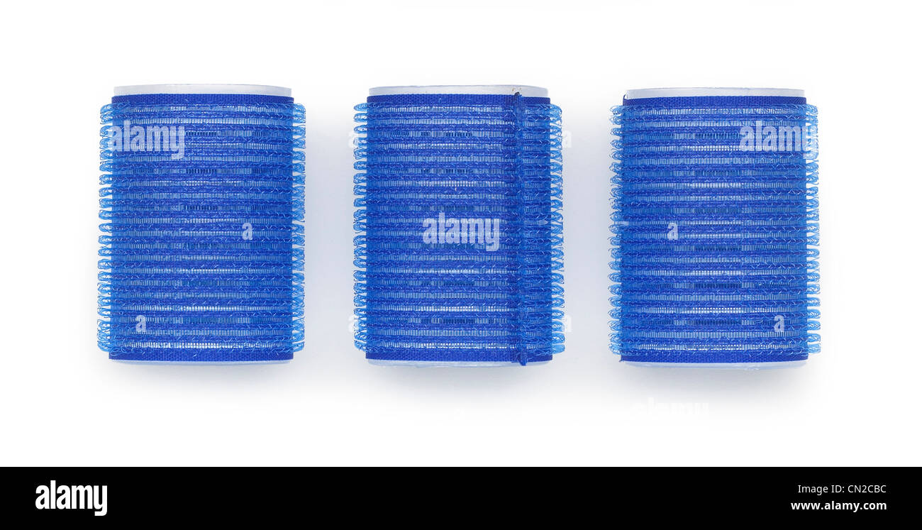 Blaue Haare Rollen Stockfoto