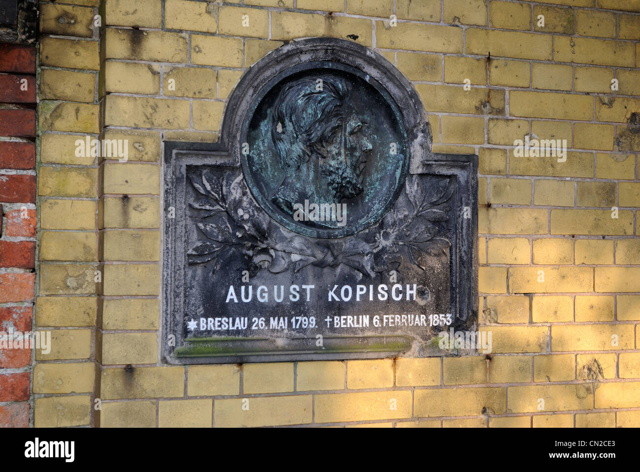 Grab von August Kopisch, 1799-1853, deutscher Historienmaler und Schriftsteller, Friedhof, Kreuzberg, Berlin, Deutschland, Europa Stockfoto