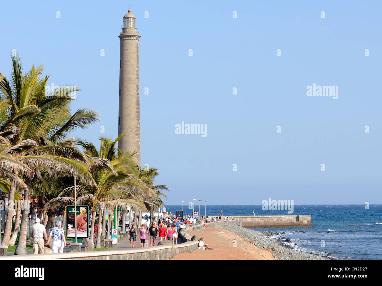 Leuchtturm, Leuchtturm, Gran Canaria, Kanarische Inseln in Maspalomas Stockfoto
