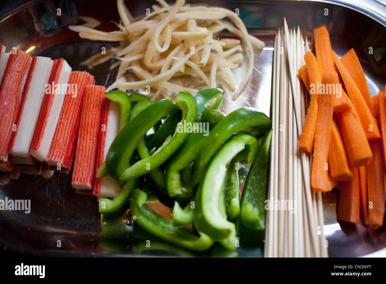 Asiatische Küche Zutaten, Nahaufnahme Stockfoto
