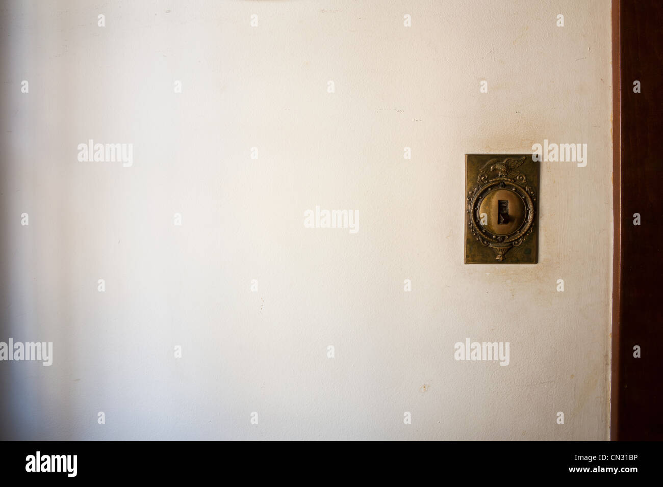 Vintage Lichtschalter Stockfoto