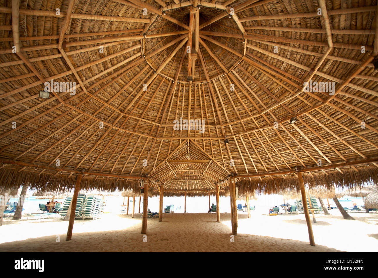 Strand-Hütte, Aruba, Caribbean Stockfoto