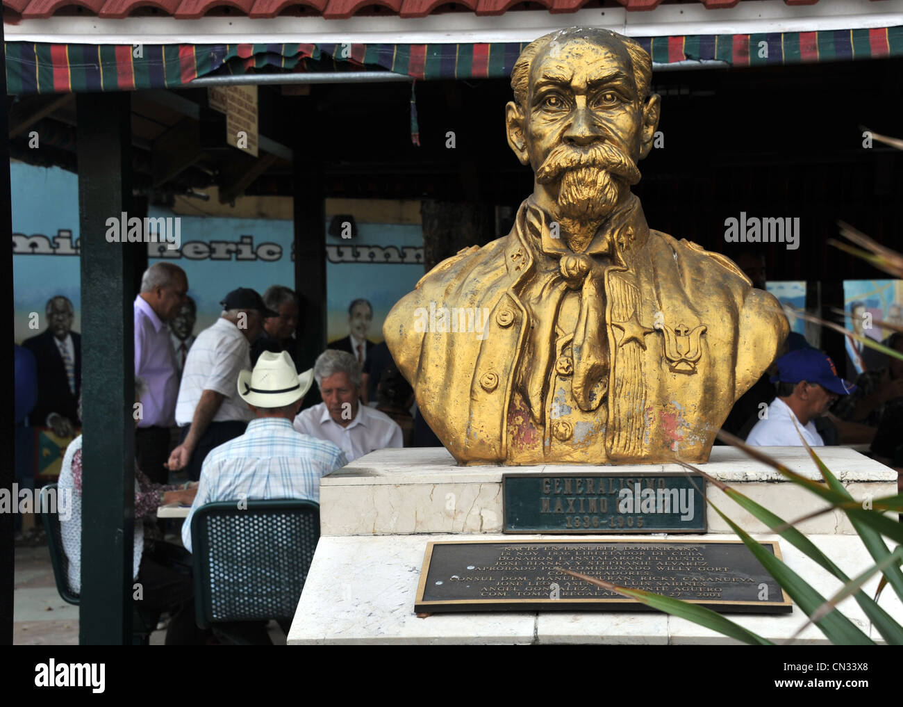 Maximo Gomez Park Statue, Florida, Miami, Vereinigte Staaten von Amerika Stockfoto