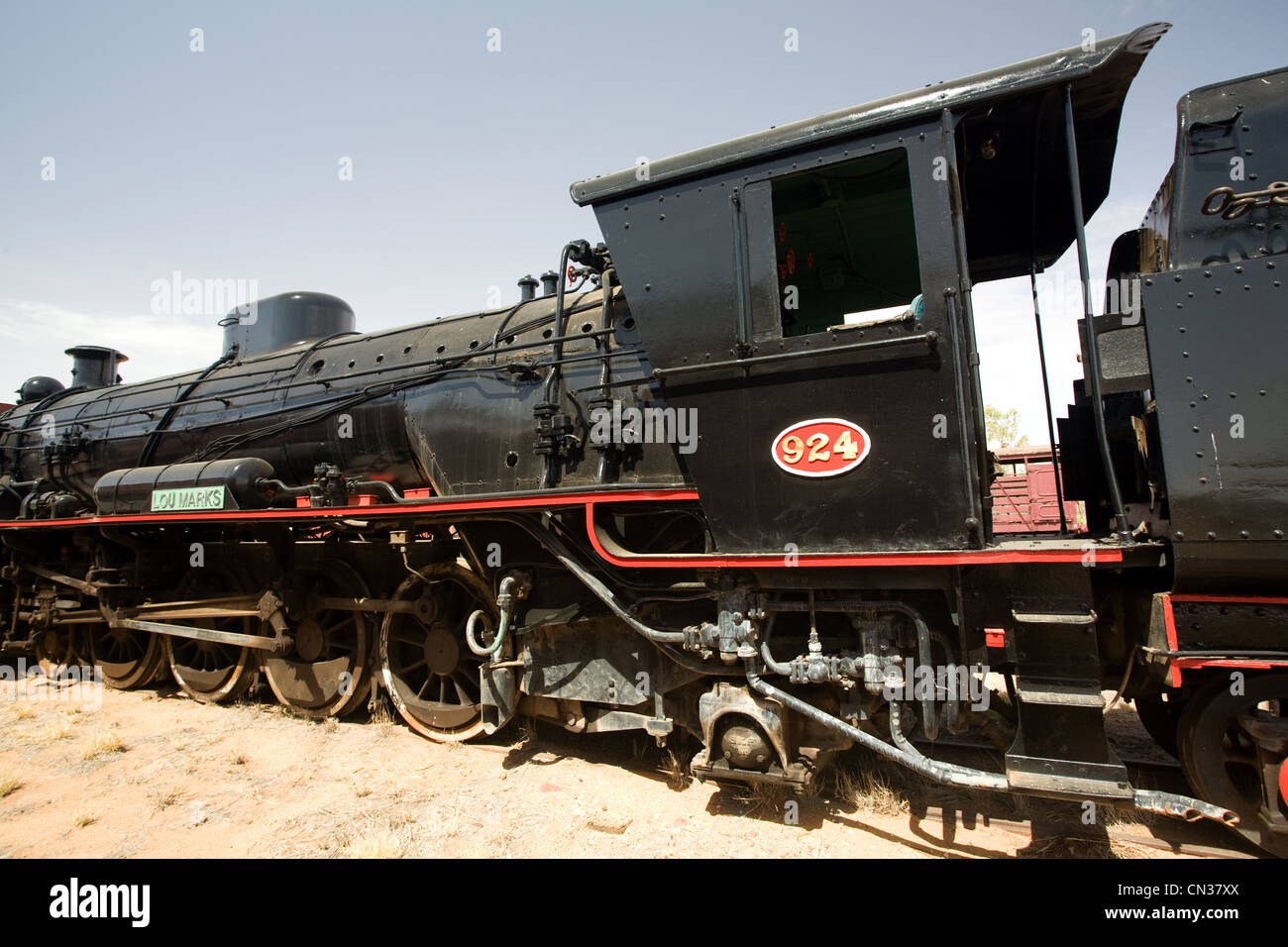 Australien, Northern Territory, rote Mitte, Alice Springs, alten Motor, der Commonwealth Railway in der alten Ghan gehören Stockfoto