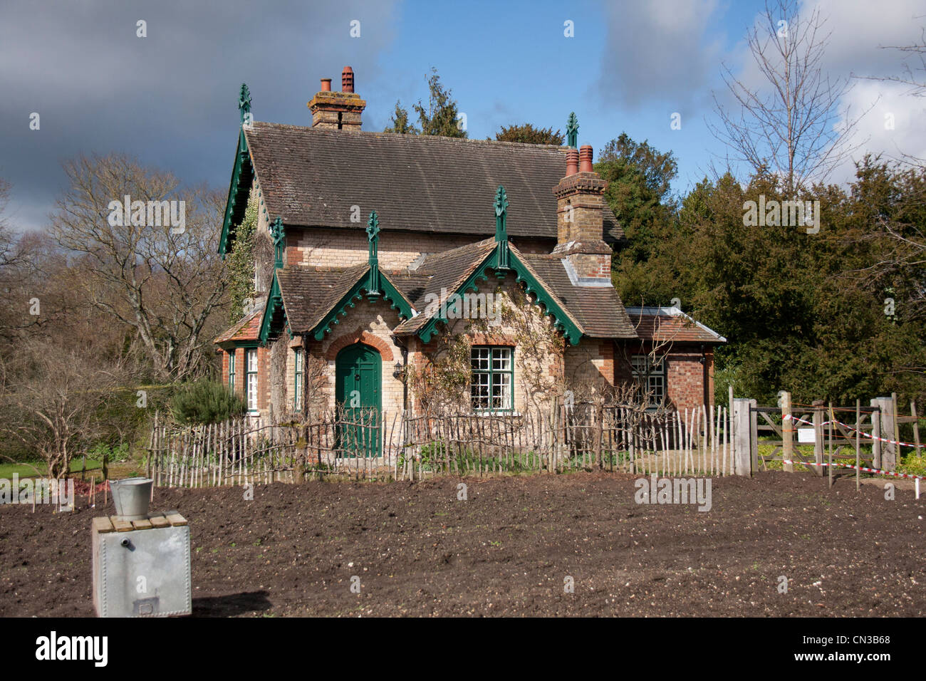 Gärtner Hütte am Polesden Lacey Stockfoto