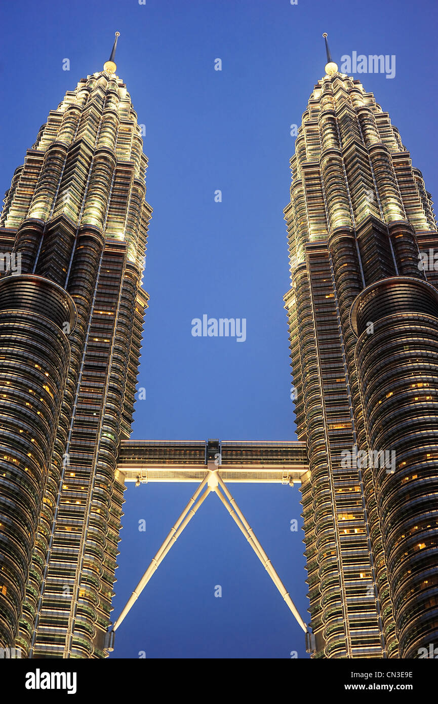 Petronas Twin Towers in Kuala Lumpur Stockfoto