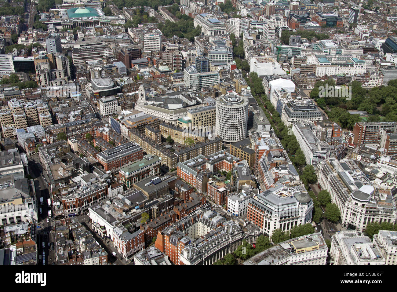 Luftaufnahme von Drury Lane & Kingsway, London WC2 Stockfoto