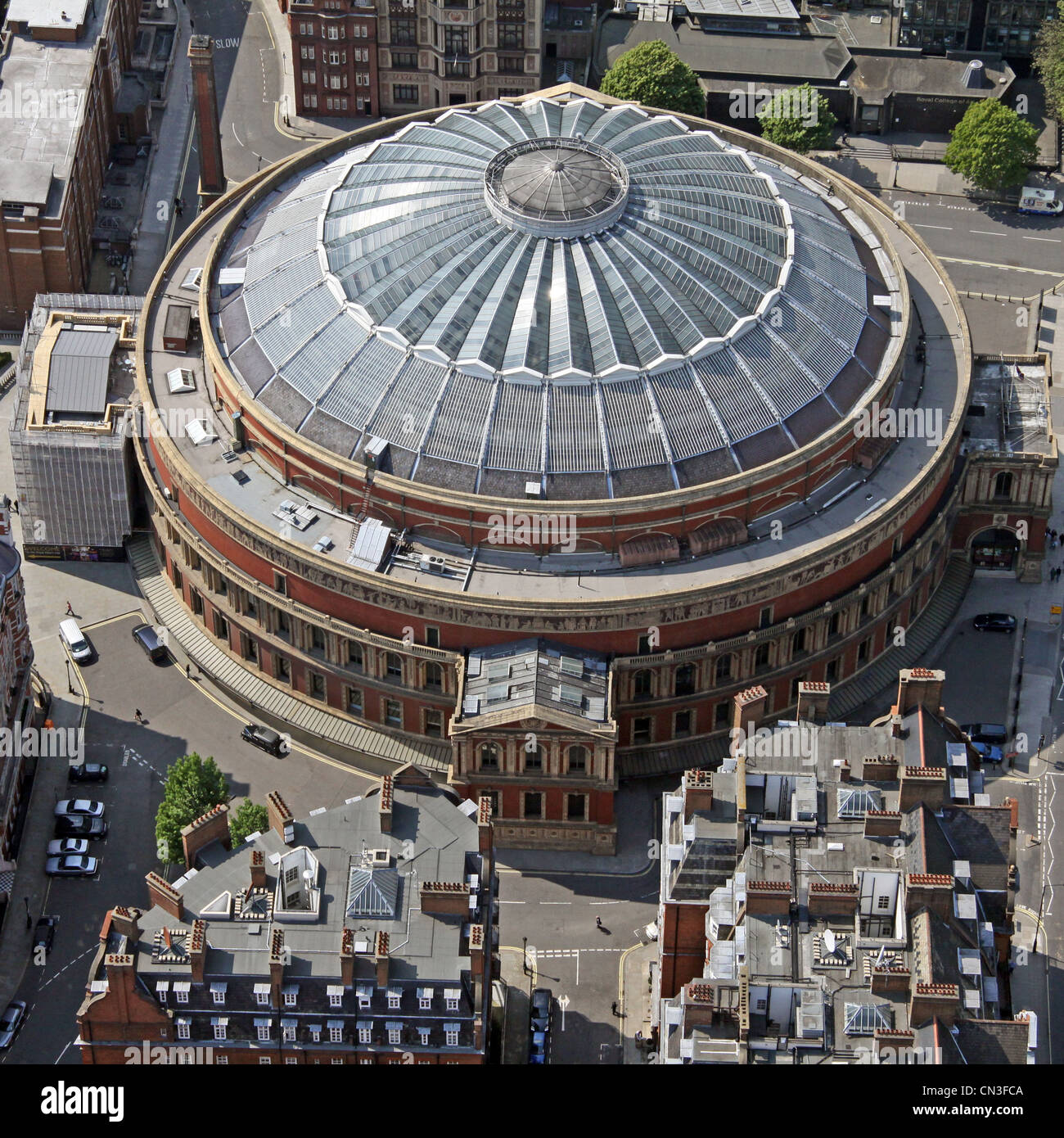 Luftaufnahme der Royal Albert Hall, Knightsbridge, London SW7 Stockfoto