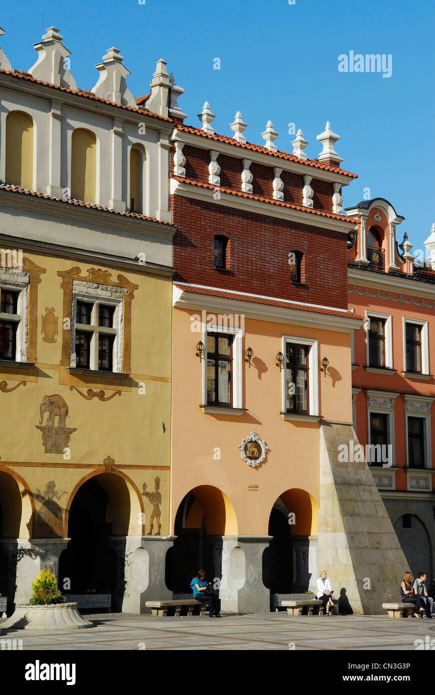 Polen, Kleinpolen Region, Tarnow, Marktplatz (Rynek) Stockfoto