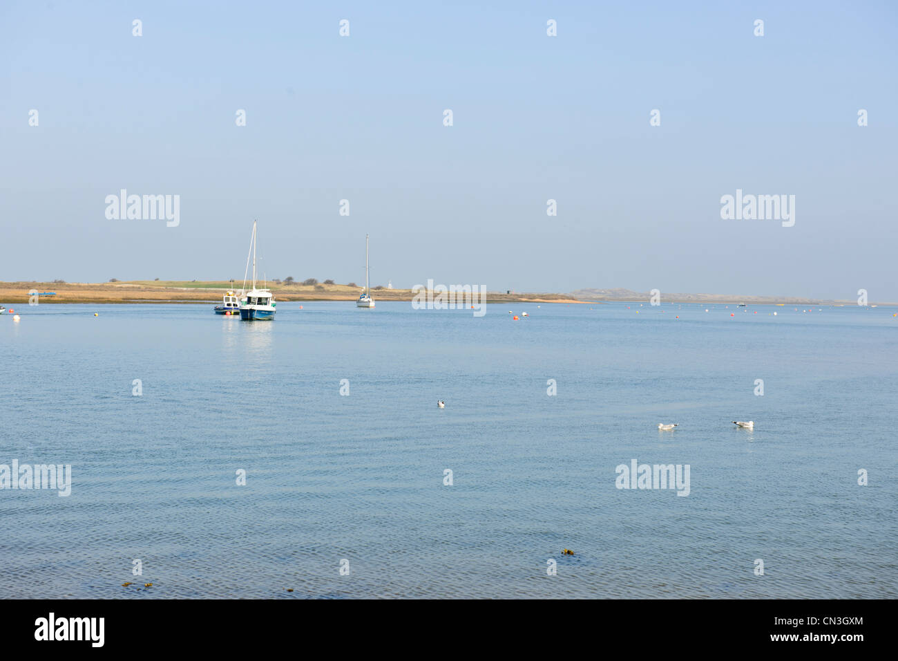 Holme-Next - den - Meer, Twitchers, Vogel-Liebhaber Himmel, Sümpfe, Dünen, Sümpfe, Bootfahren, Segeln, Nord Norwich, Großbritannien Stockfoto