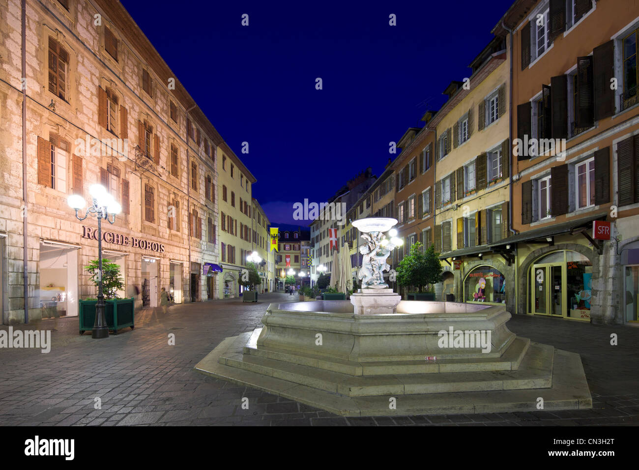 Frankreich, Savoyen, Chambery, Altstadt, Putten auf den Brunnen im Ort St. Leger Stockfoto