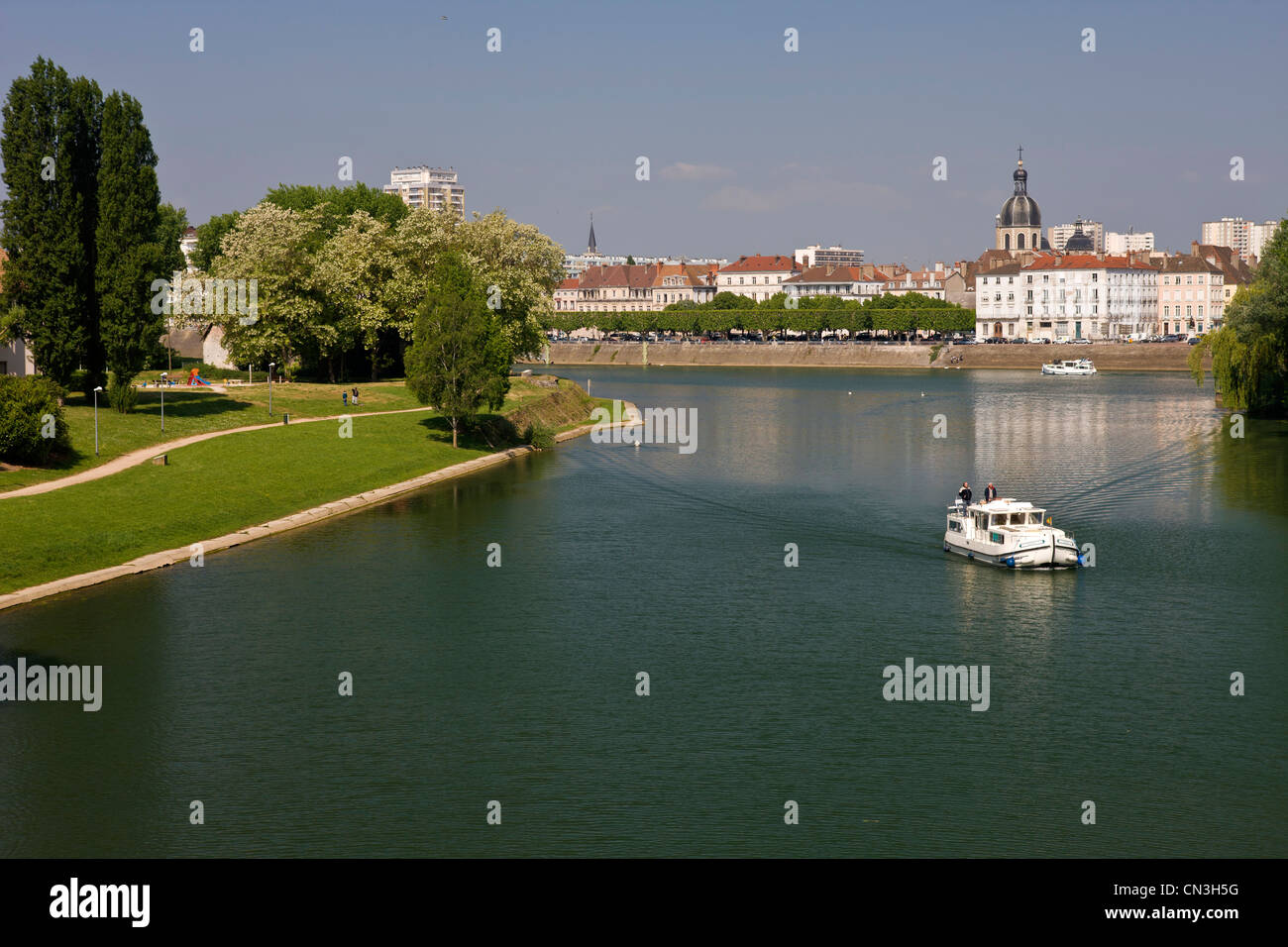 Frankreich, Saone et Loire, Chalon Sur Saone, Tourismus auf der Saône Stockfoto