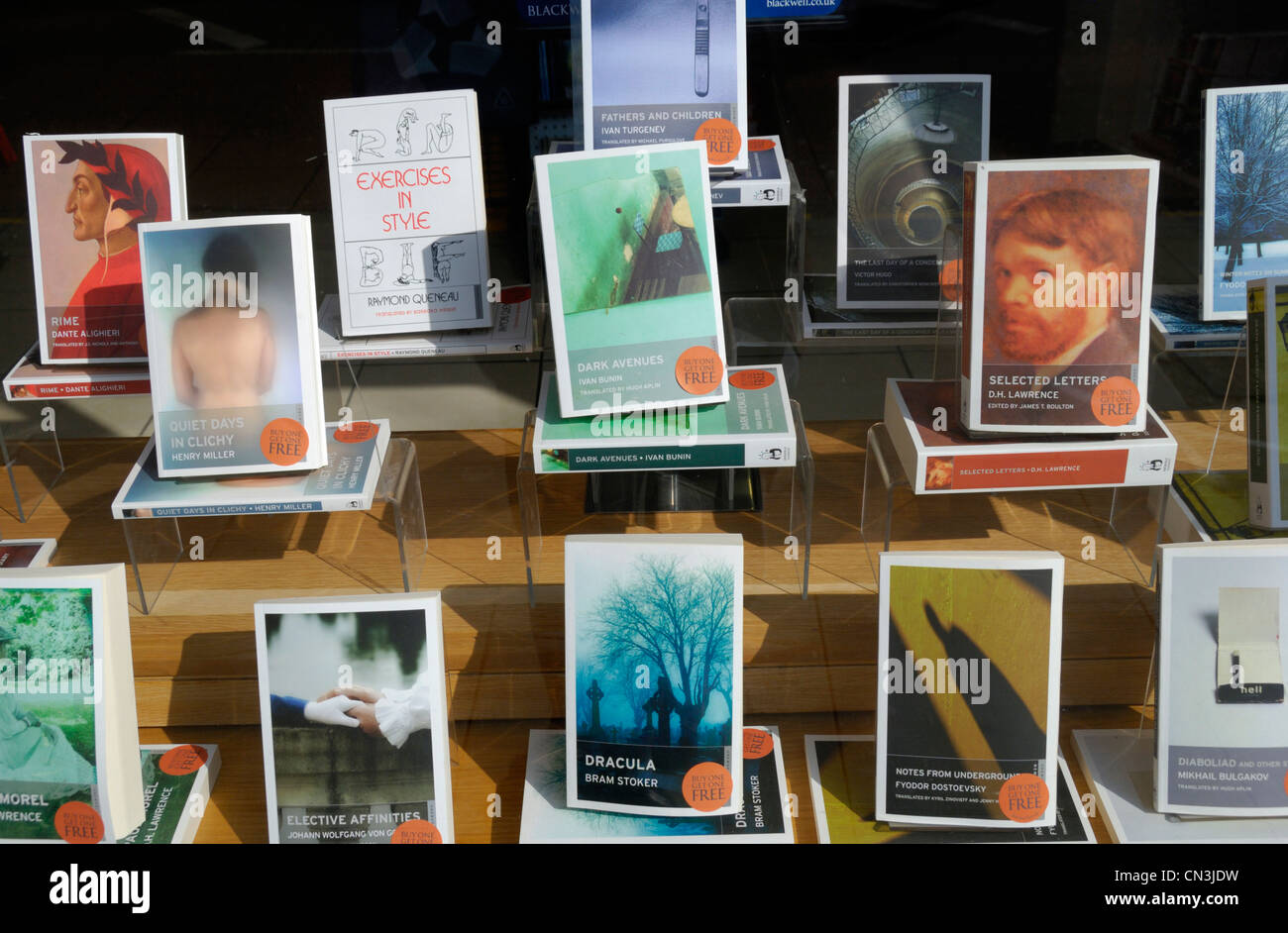 Shop-Schaufenster der klassischen Fiktion Stockfoto