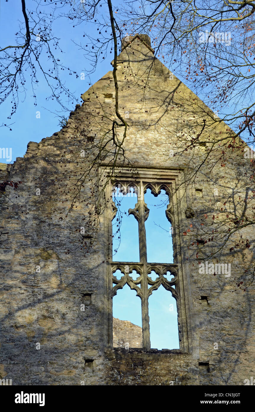 Die Ruinen der Minster Lovell Halle, in der Nähe von Witney, Oxfordshire, Vereinigtes Königreich Stockfoto