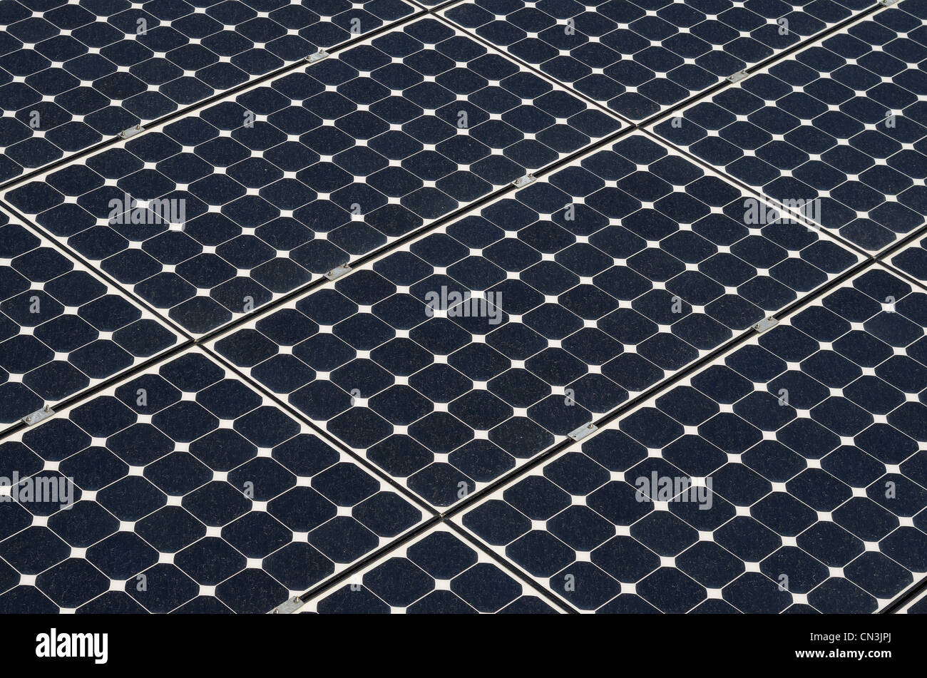 Grüne Energie aus Solarzellen. Ein Blick in die Zukunft Stockfoto