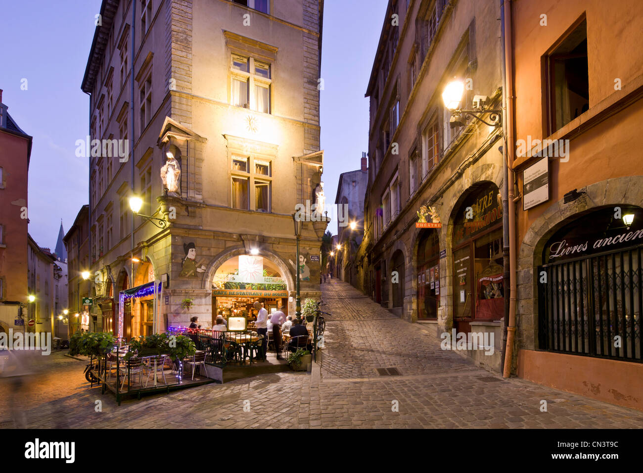 Frankreich, Rhone, Lyon, historische Stätte, die zum Weltkulturerbe der UNESCO, Place De La Trinite Stockfoto