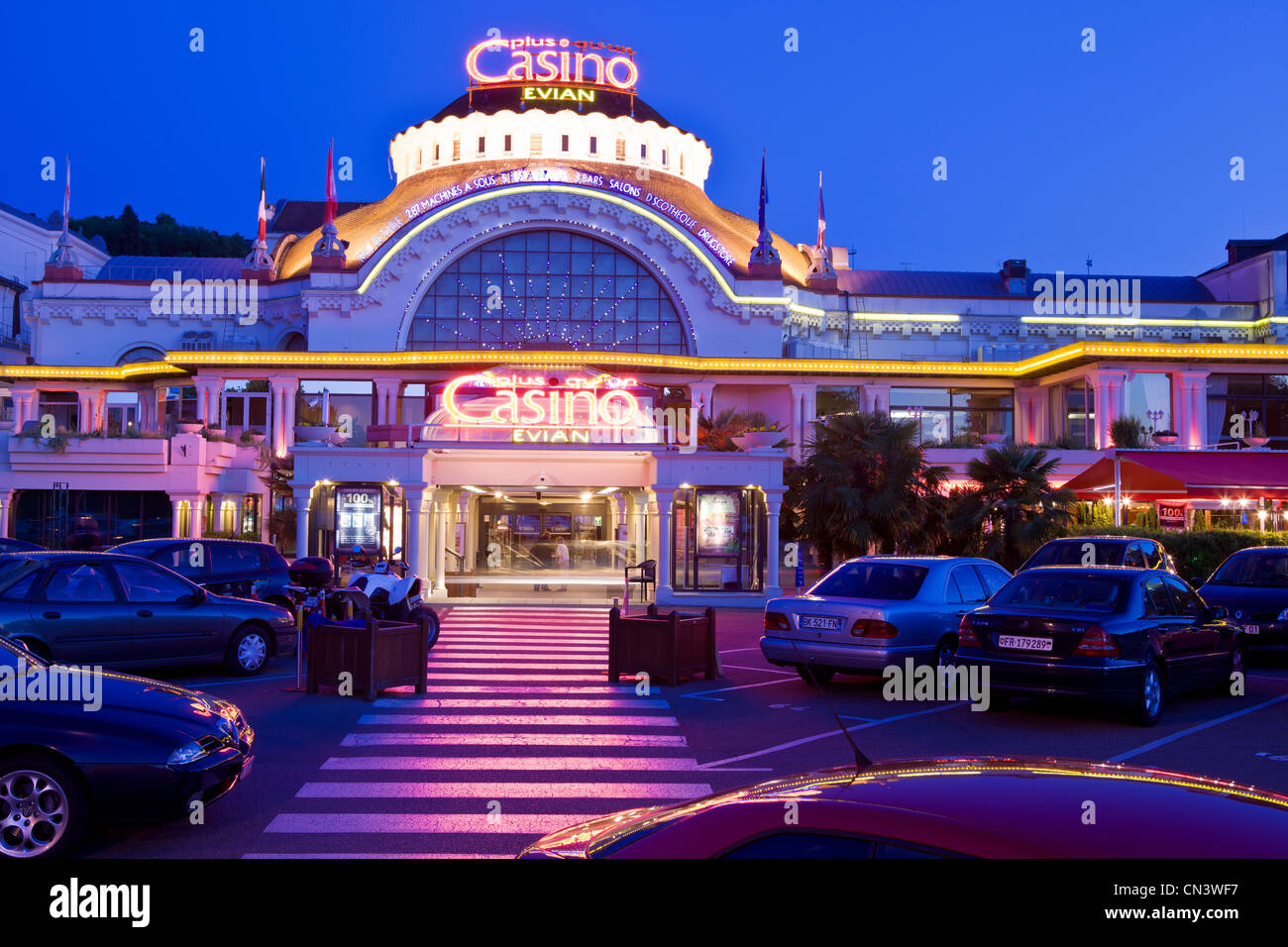 Frankreich, Haute Savoie, Chablais, Evian-Les-Bains, das casino Stockfoto