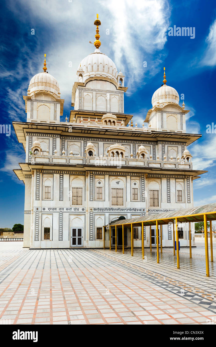 Sikh Gurdwara. Gwalior Fort, Madya Pradesh, Indien Stockfoto