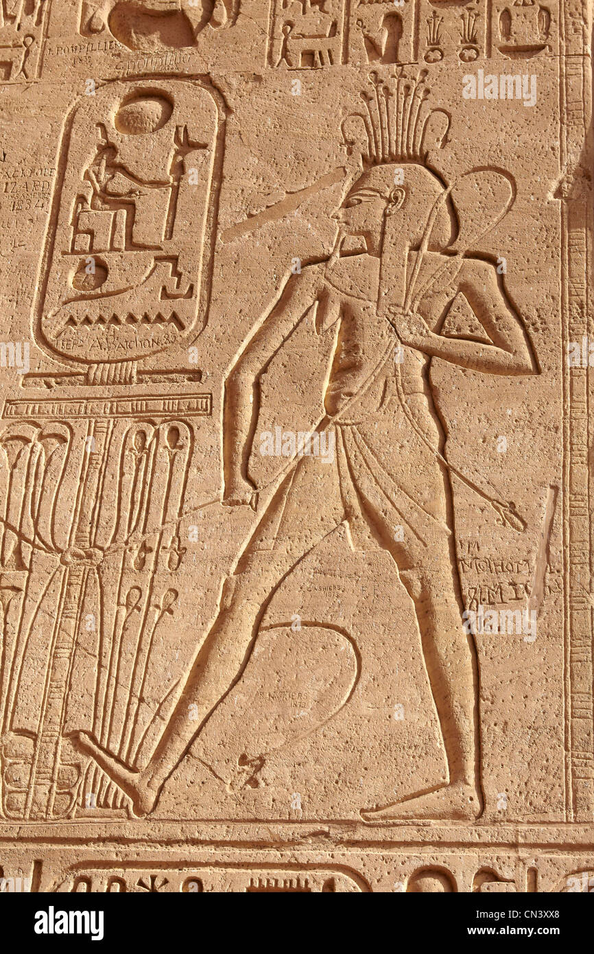 Ägypten - Tempel von Ramses II, Abu Simbel, Nubia, UNESCO Stockfoto