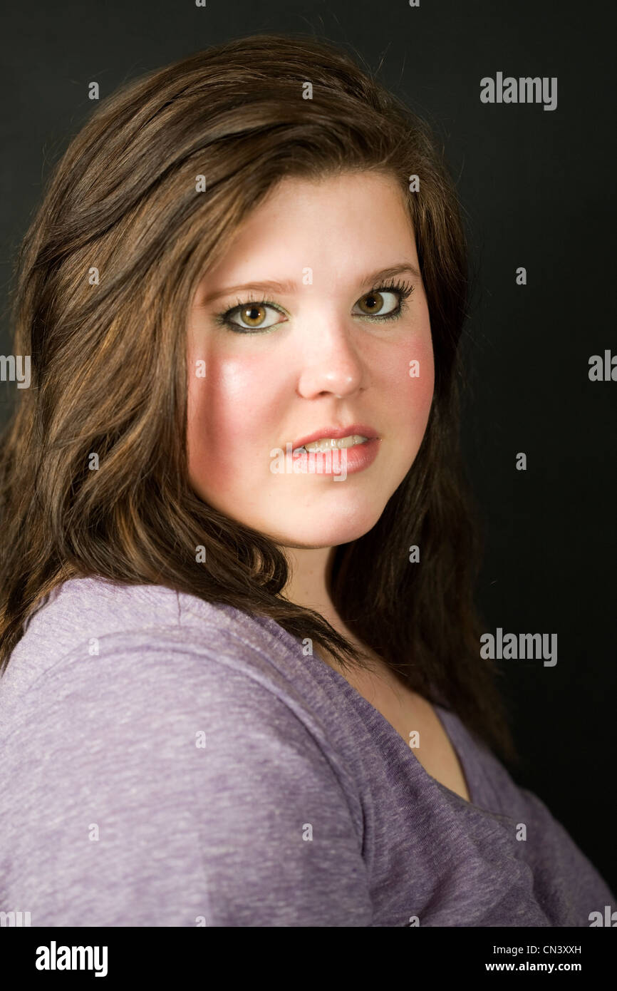 Teenager-Mädchen geschminkt Stockfoto