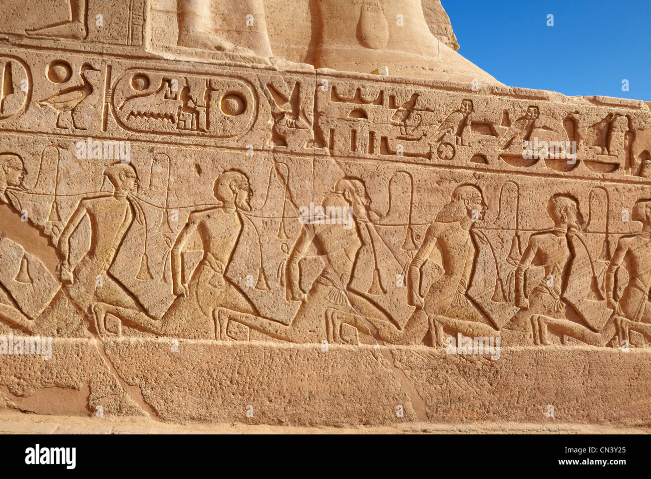 Ägypten - Tempel von Abu Simbel, Detail, UNESCO Stockfoto