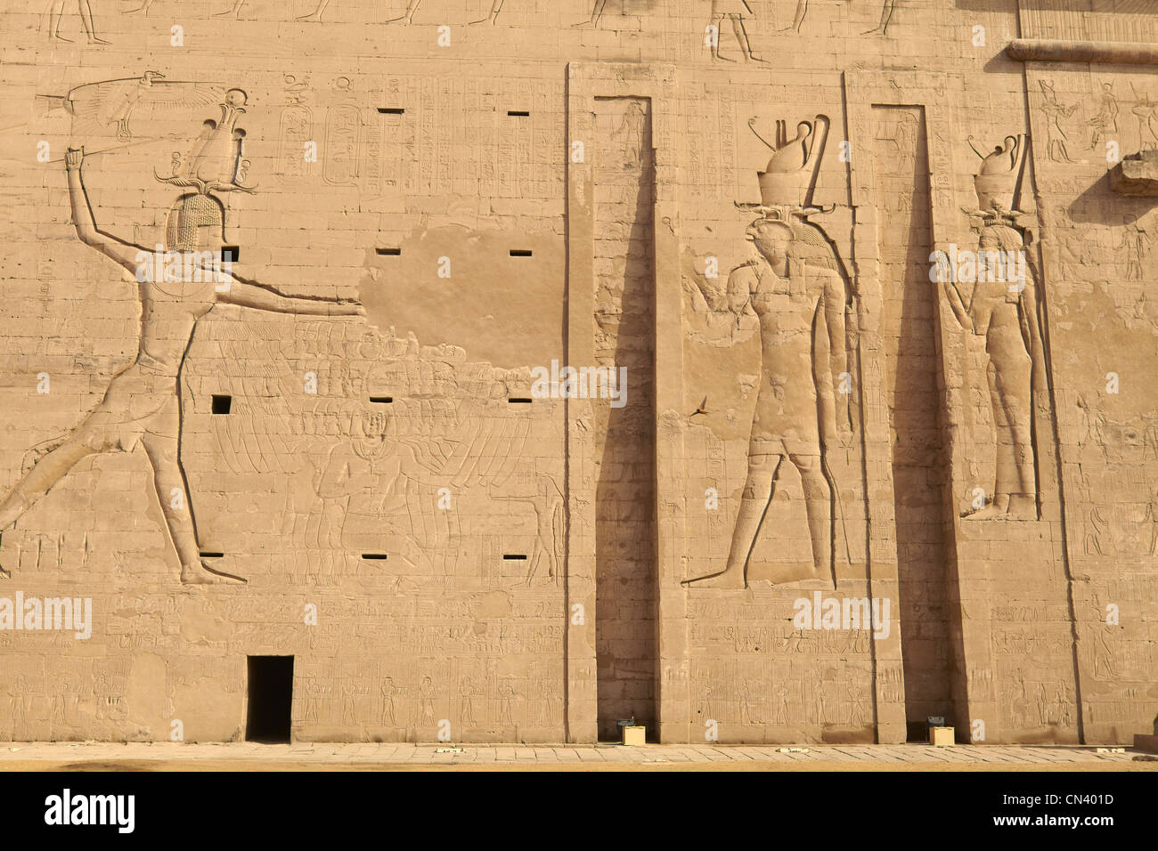 Ägypten - Edfu, Tempel des Horus Stockfoto