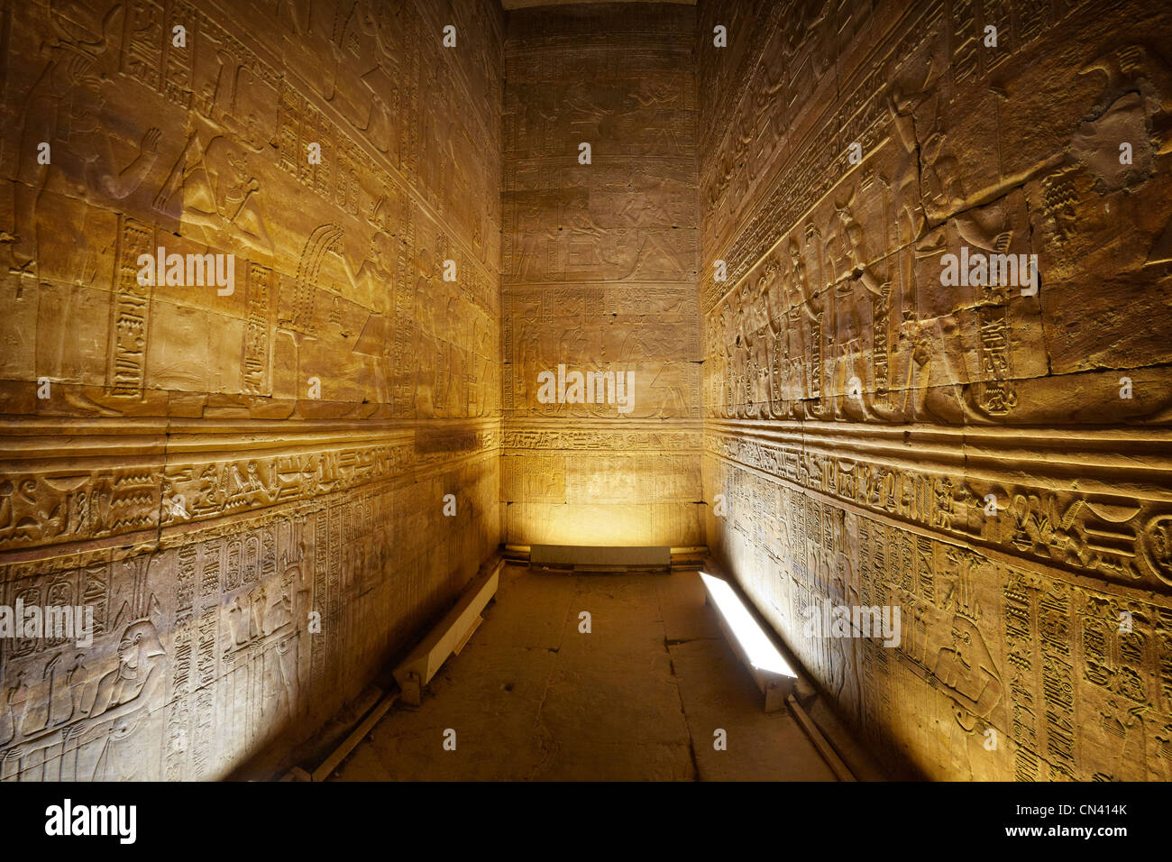 Ägypten - Edfu, Tempel des Horus Stockfoto