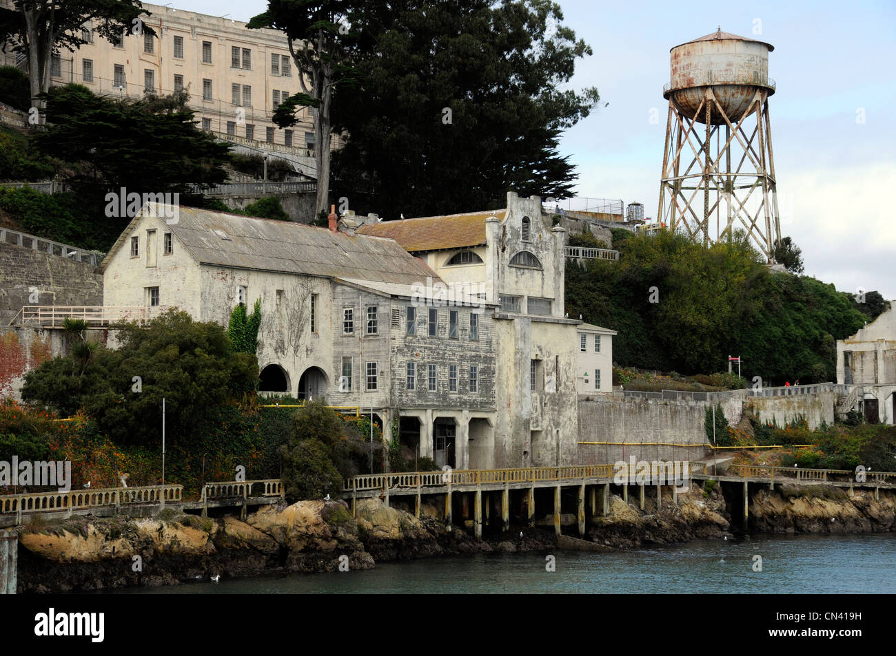 Alcatraz Island die Heimat der berühmten Gefängnis, das Al Capone untergebracht Stockfoto