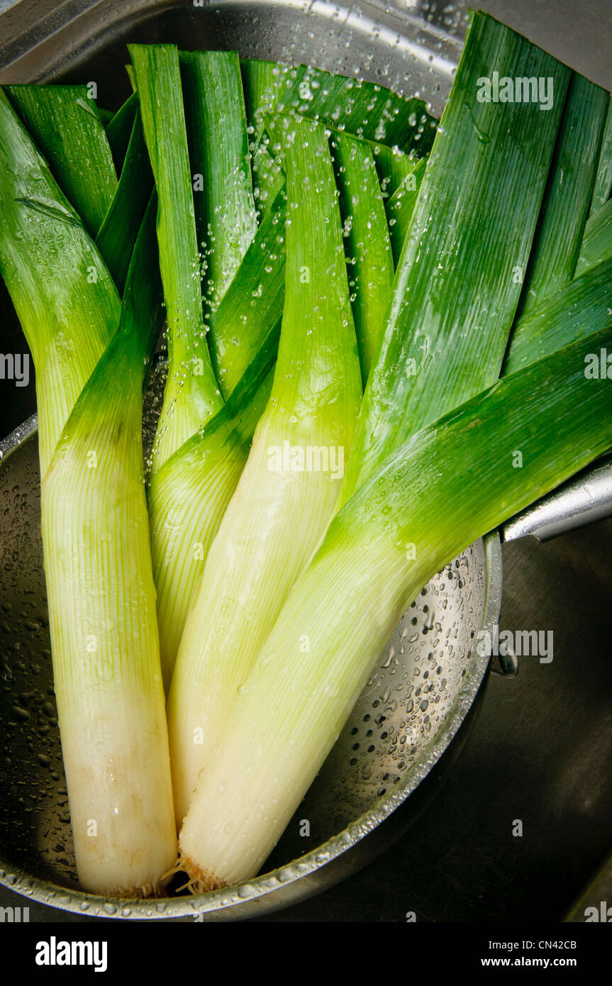 Lauch waschen -Fotos und -Bildmaterial in hoher Auflösung – Alamy