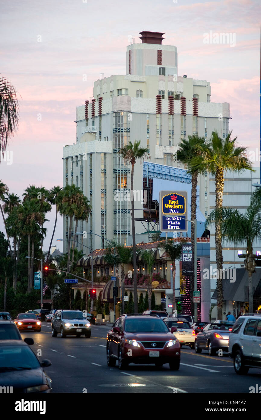 Das Art-déco-Sunset Tower Hotel auf dem sunset Strip in Los Angeles, CA Stockfoto