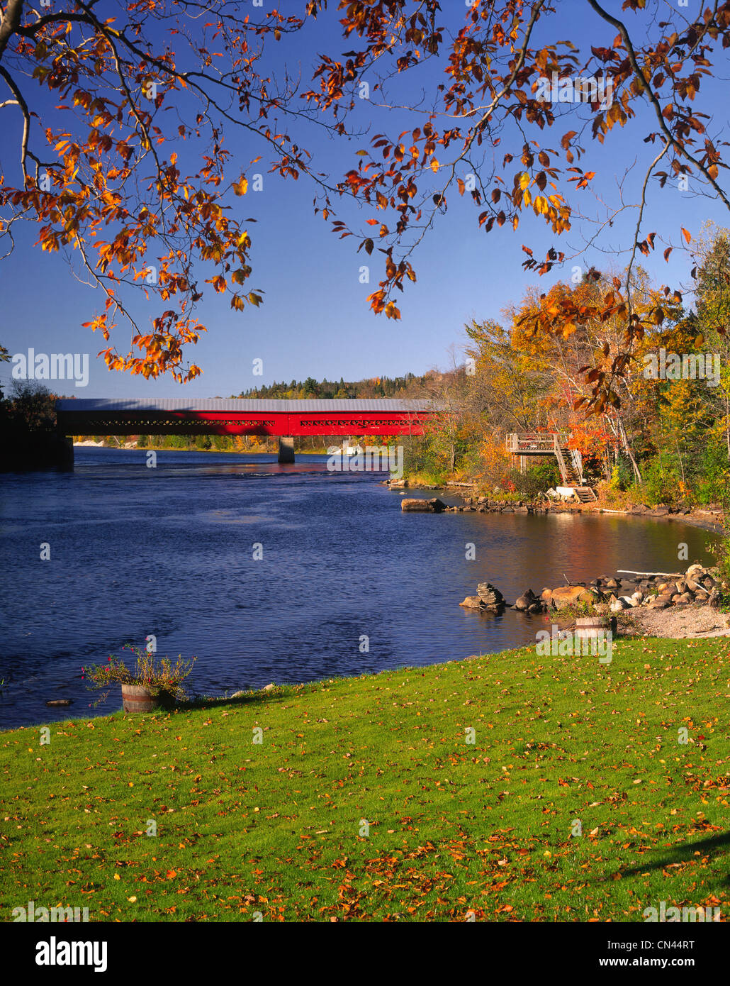 Marchand bedeckt Brücke, Wakefield, Outaouais Region, Quebec Stockfoto