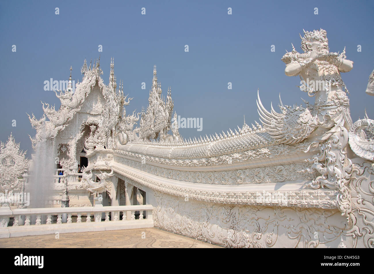 Wat Rong Khun Tempel, Chiang Rai, Provinz Chiang Rai, Thailand Stockfoto