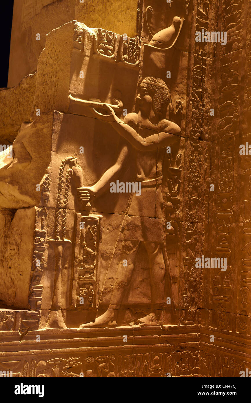 Ägypten - Kom Ombo, Tempel von Sobek Stockfoto