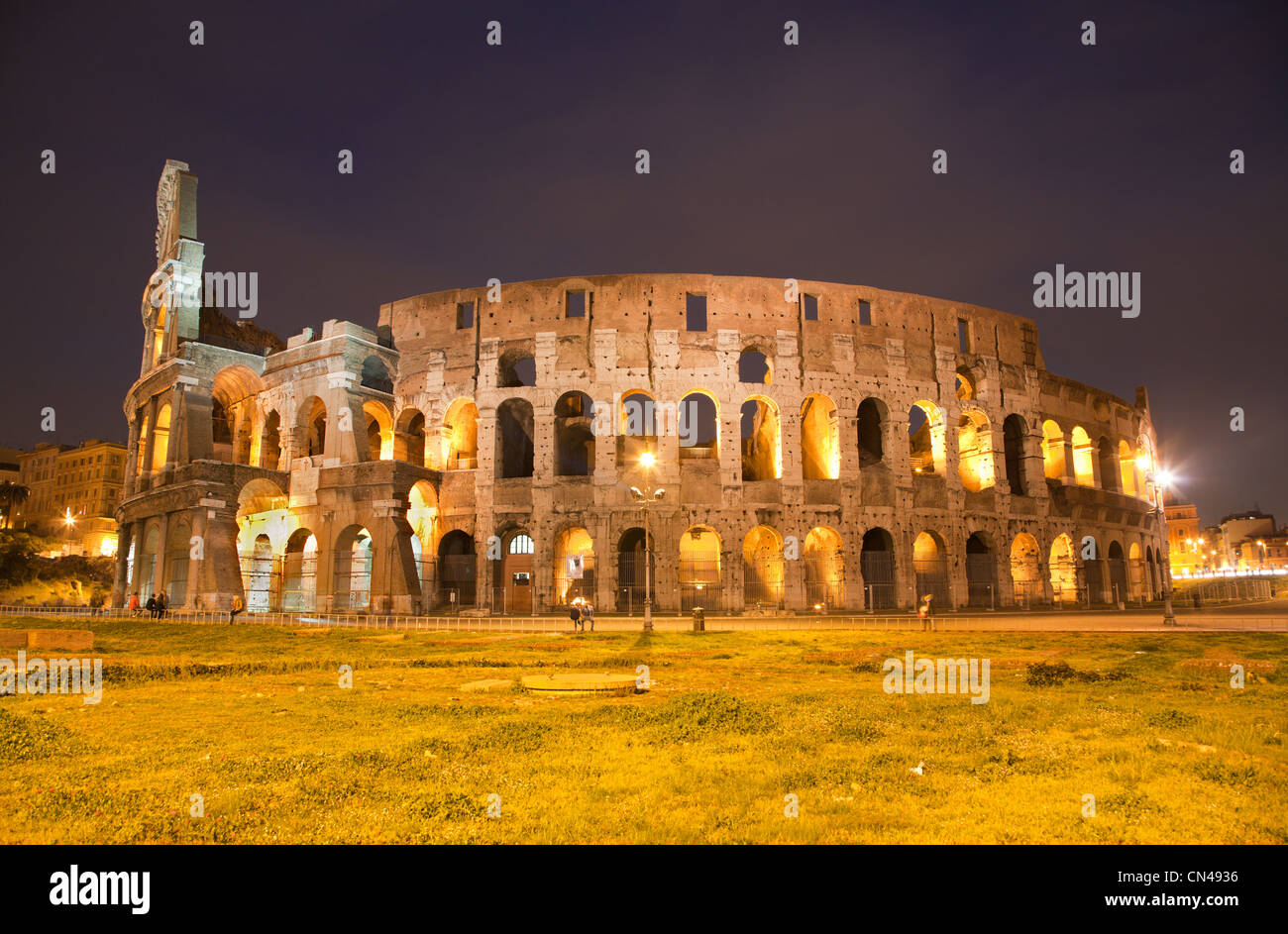 Rom - Kolosseum Abend Stockfoto