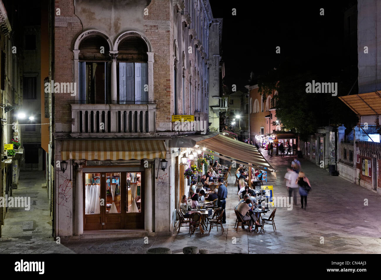 Italien, Veneto, Venedig, als Weltkulturerbe der UNESCO, Stada Nova, Cannaregio Nacht aufgeführt Stockfoto