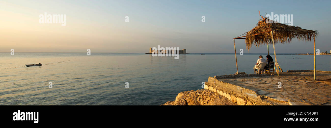 Türkei, Mittelmeer-Region, türkisfarbenen Küste, Cilicia, Kizkalesi, Maiden Castle Stockfoto