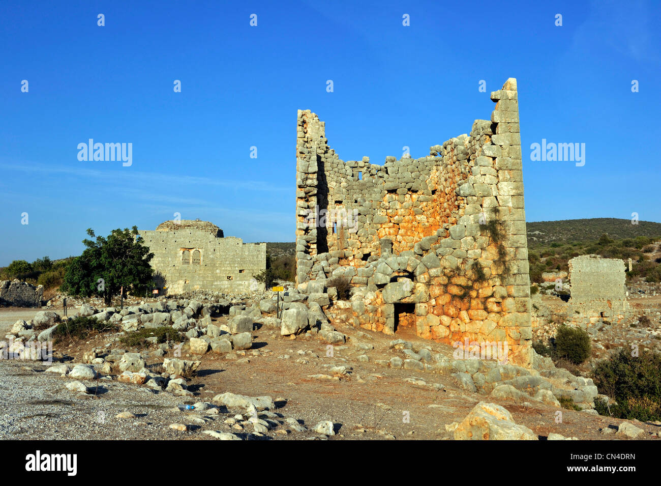 Türkei, Mittelmeer-Region, türkisfarbenen Küste, Cilicia, Kanlidivane, hellenistischen Turm Stockfoto