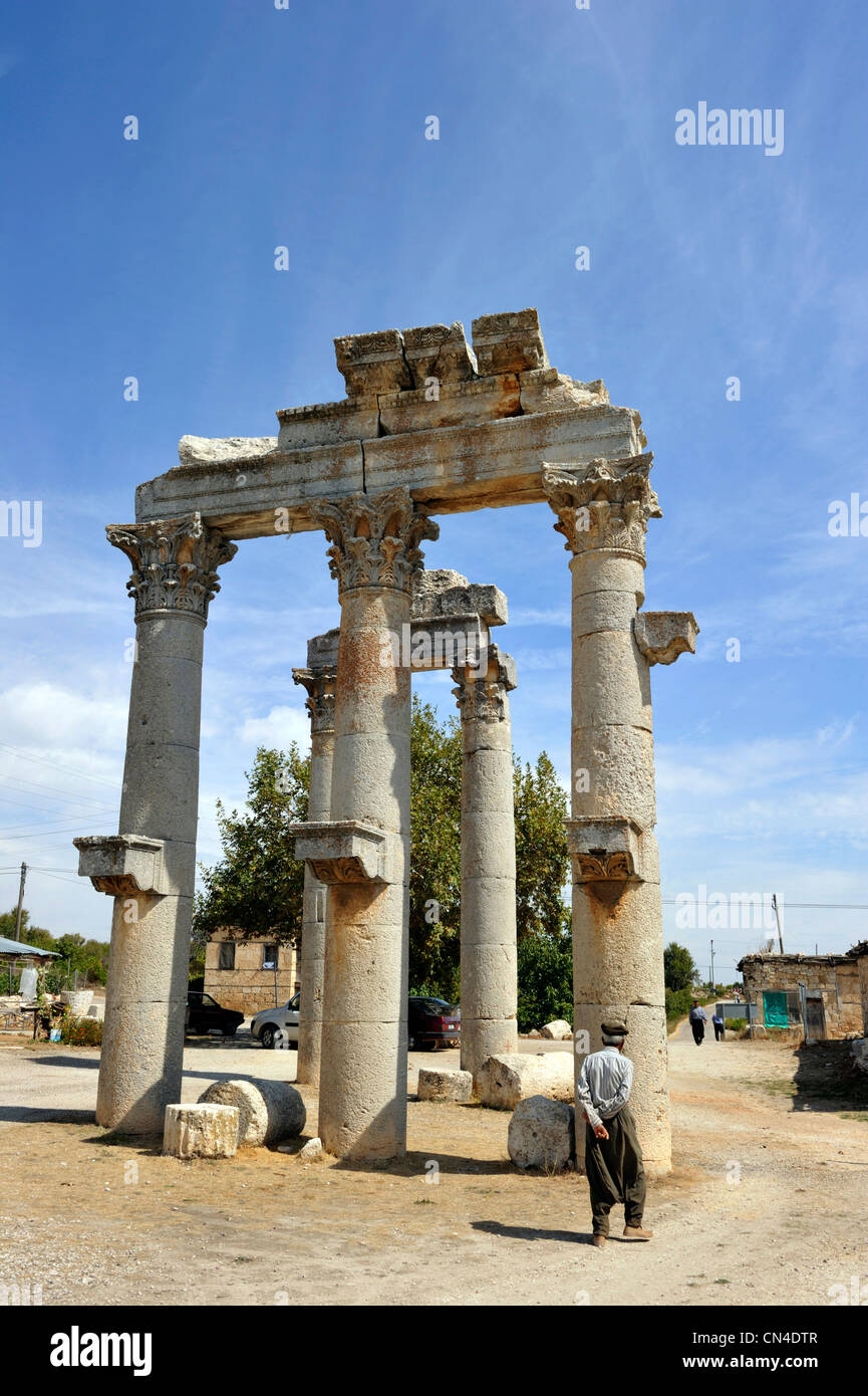 Türkei, Mittelmeerregion, türkische Riviera, Cilicia, Uzuncaburc, alte Olba Ruinen, Parade Tor Stockfoto