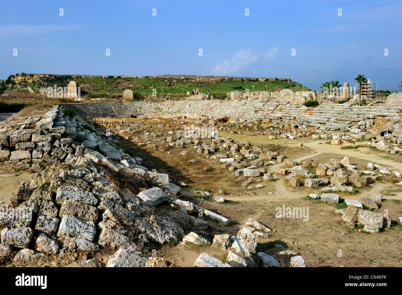 Türkei, Mittelmeerregion, türkische Riviera, Pamphylien, Perga antiken Ort, Statium Stockfoto