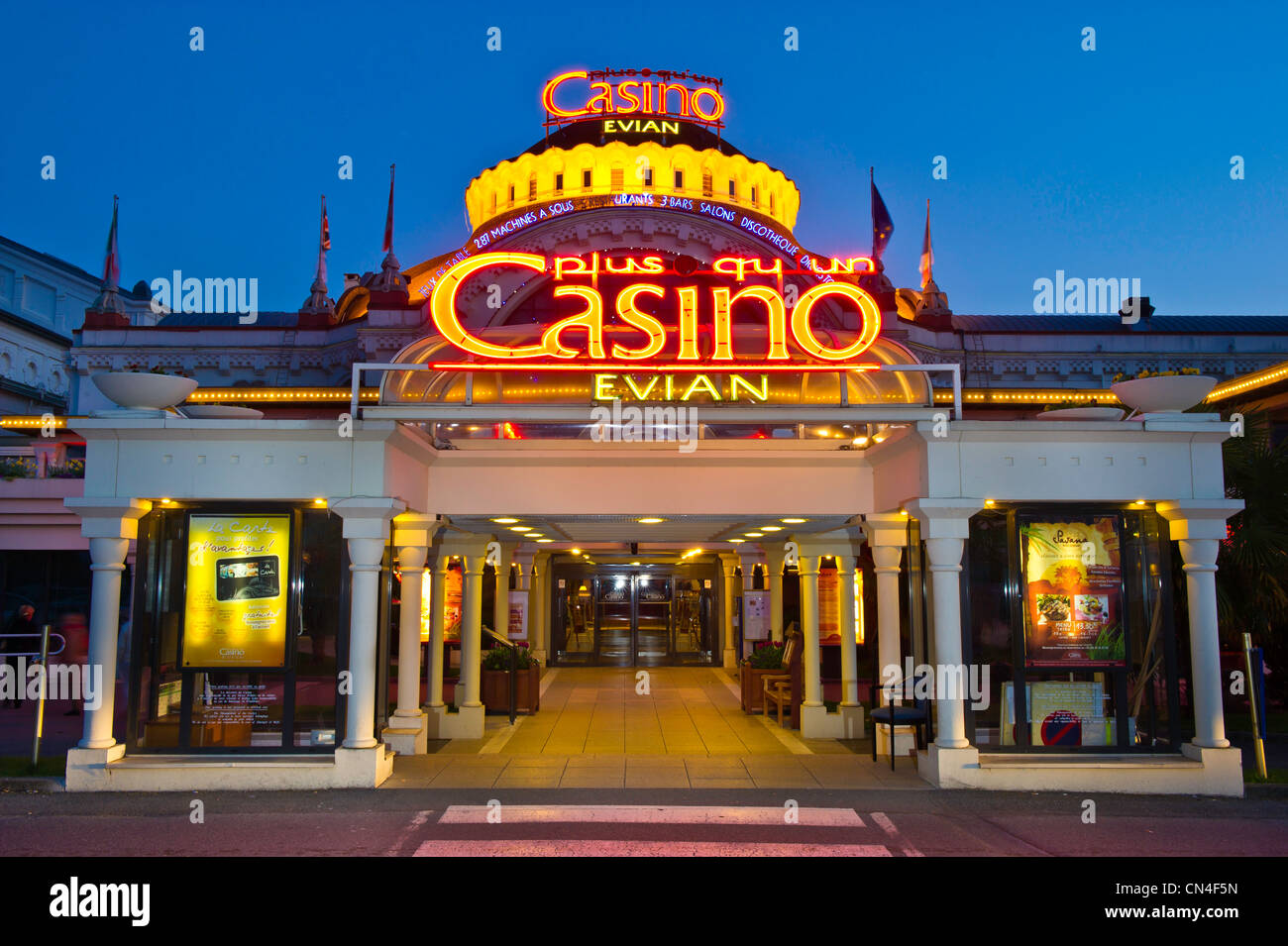 Frankreich, Haute Savoie, Le Chablais, Evian-Les-Bains, das casino Stockfoto