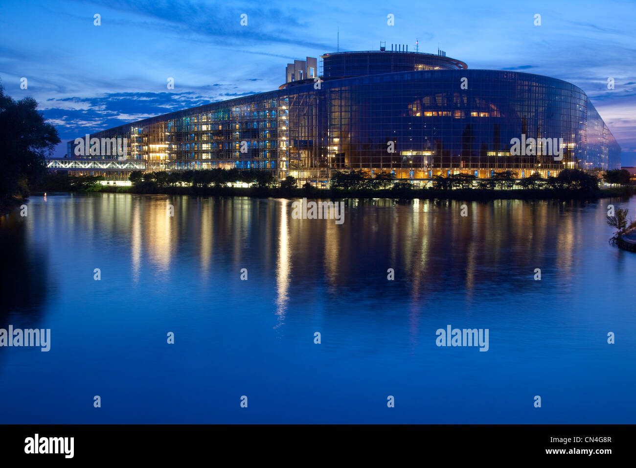 Frankreich, Bas Rhin, Straßburg, europäische Institution Bezirk oder Europaviertel, das Europäische Parlament von der Architektur Stockfoto
