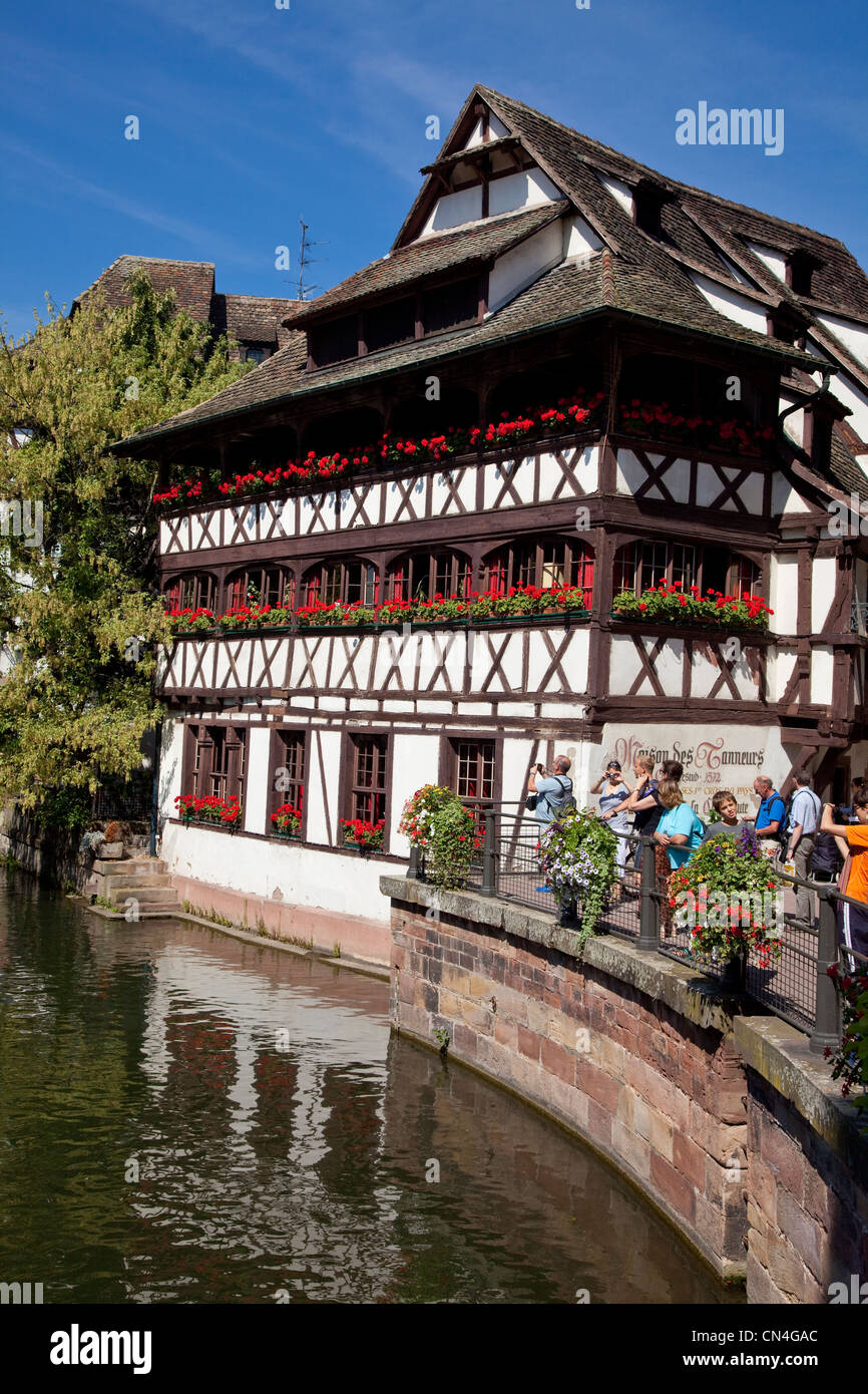 Frankreich, Bas Rhin, Straßburg, Altstadt als Weltkulturerbe von UNESCO, La Petite France, Fachwerkhäusern, Haus der Stockfoto