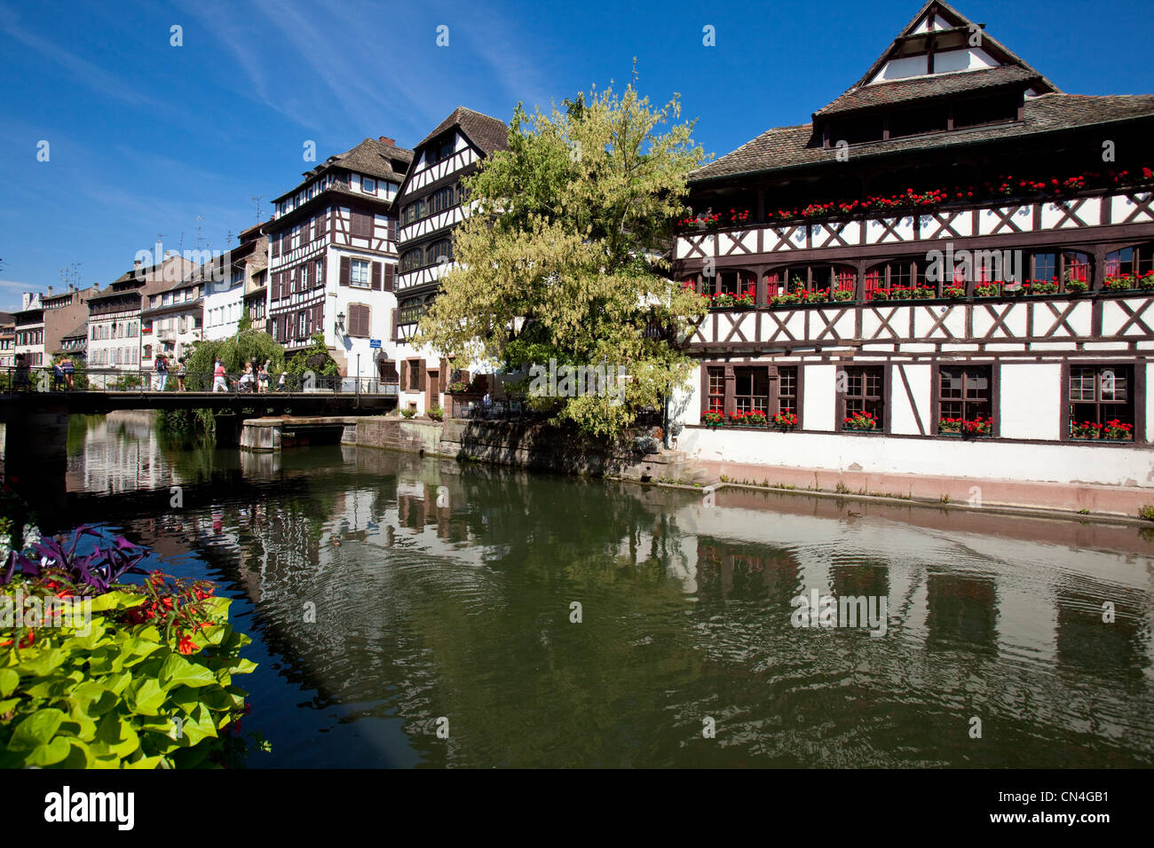 Frankreich, Bas Rhin, Straßburg, Altstadt als Weltkulturerbe von UNESCO, La Petite France, Fachwerkhäusern, Haus der Stockfoto