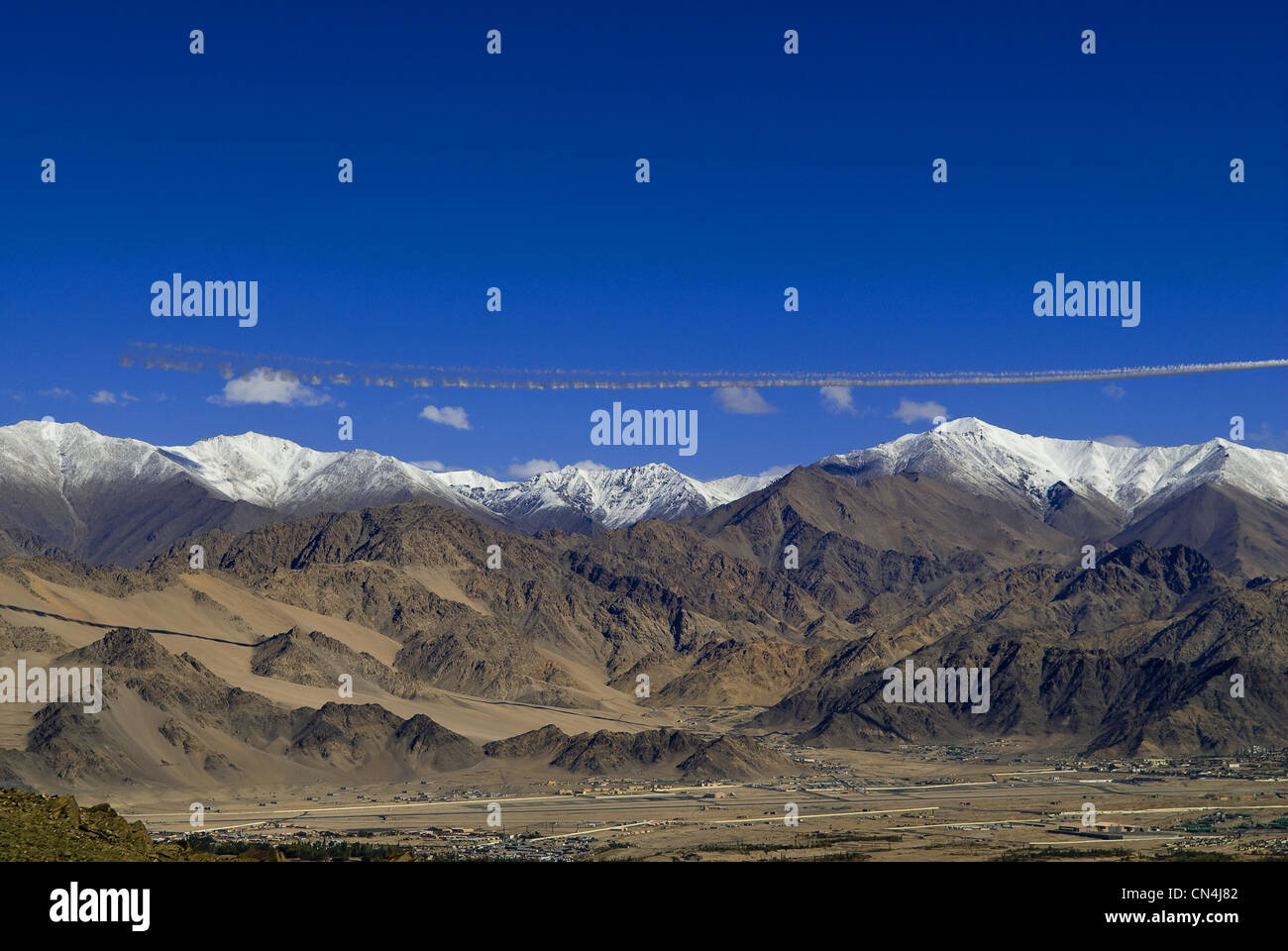Region von Indien, Jammu und Kashmir, Ladakh, Ausläufern des Himalaya, in der Nähe Flughafen Leh Stockfoto