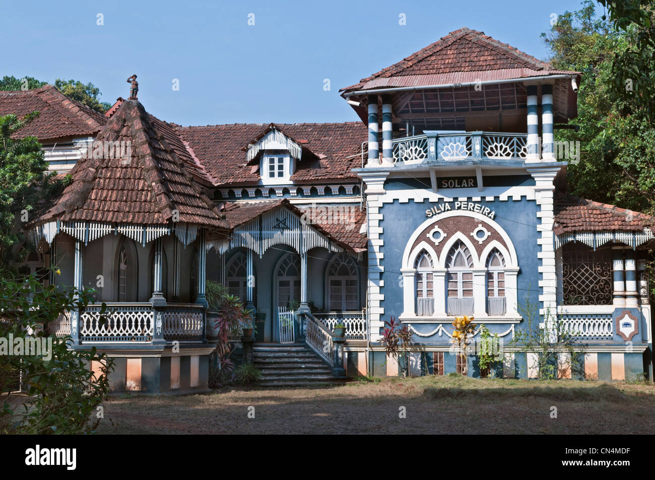 Pereira Haus portugiesische Herrenhaus Betalbetim Goa Indien Stockfoto