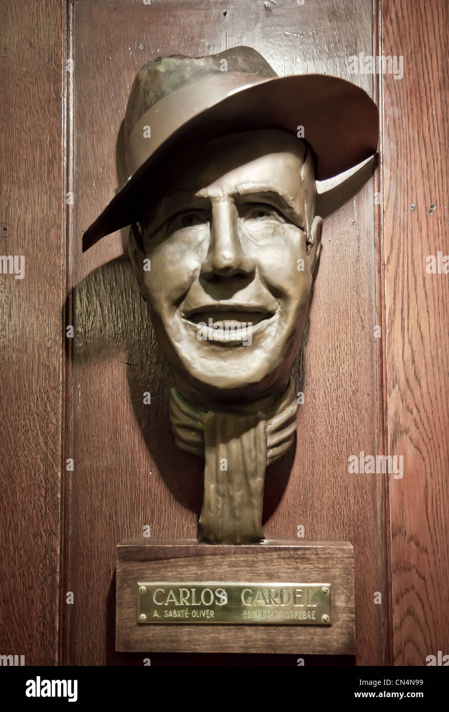 Argentinien, Buenos Aires, Carlos Gardel, Cafe Tortoni Stockfoto