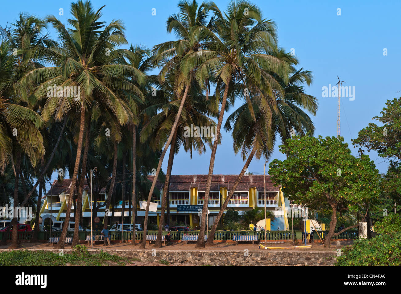 Colva Residency Ferienunterkunft Colva Beach Goa Indien Stockfoto