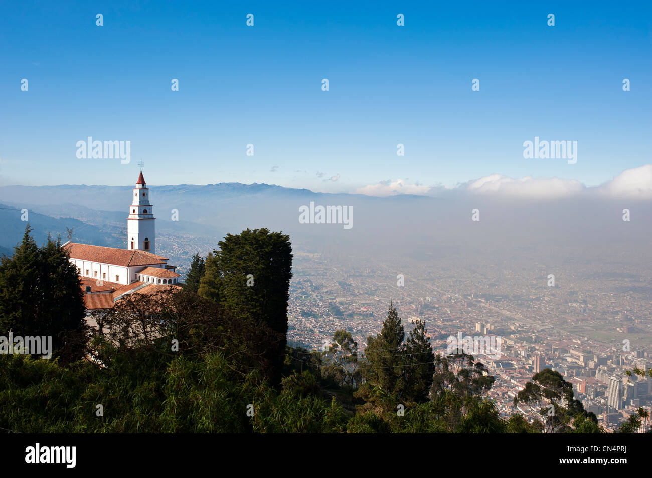 Kolumbien, Cundinamarca Abteilung, Bogota, Mount Monserrate (3152 m), Kirche der schwarzen Madonna von Monserrate Stockfoto